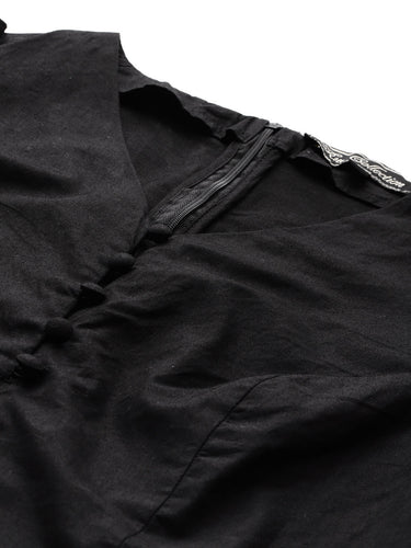 Puff Sleeve Fit & Flare Dress